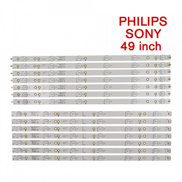 Barete led Philips, Sony 49&quot; 49PUS6401, LB49016, GJ-2K16-490-D712-P5-L/R 14 bare