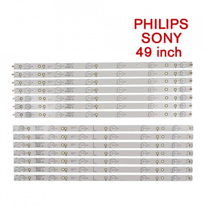 Barete led Philips, Sony 49&quot; 49PUS6401, LB49016, GJ-2K16-490-D712-P5-L/R 14 bare