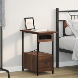 vidaXL Dulap de noapte Stejar brun 60 x 30 x 61 cm Lemn compozit