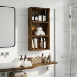 vidaXL Dulap de perete pentru baie Stejar Afumat 30 x 10 x 60,5 cm 889323