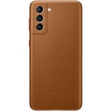 Galaxy S21 Plus; Leather Cover; Brown