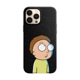 Husa compatibila cu Apple iPhone 12 Pro Max model Hi am Morty, Silicon, TPU, Viceversa, Transparent, Carcasa