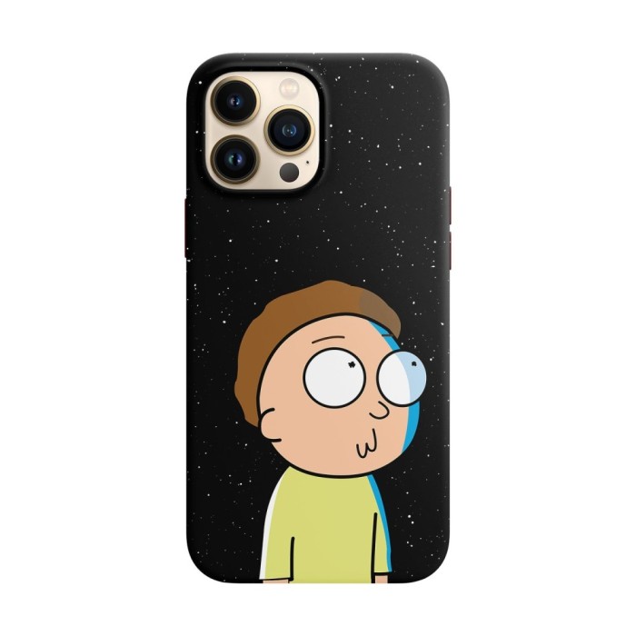 Husa compatibila cu Apple iPhone 14 Plus model Hi am Morty, Silicon, TPU, Viceversa