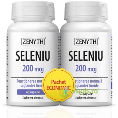 Pachet Seleniu 200mcg 60cps+30cps