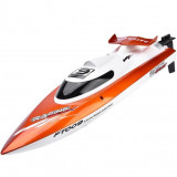 Cumpara ieftin Barca cu telecomanda iUni FT009 Top Speed Racing Flipped Boat, Portocaliu