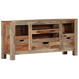 Cumpara ieftin Servanta, gri, 100x30x50 cm, lemn masiv de acacia