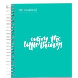 Caiet cu spira Miquelrius Messages, A5, matematica, 100 file, coperta carton dur plastifiat, turcoaz