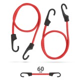Set profesional de chingi elastice MNC - roșu - 60 cm x 8 mm - 2 bucăți/set