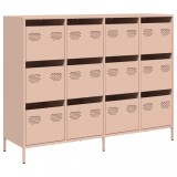 Cumpara ieftin Dulap, roz, 135x39x103,5 cm, otel laminat la rece