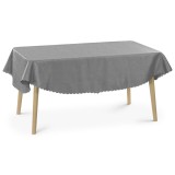 Fata de masa ovala cu ornament Jemidi, 160 x 220 cm, Gri, Poliester, 55264.22.27