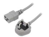 Cablu Alimentare 1m Gri 3x1,5mm2 13A