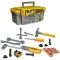 Trusa scule si unelte de jucarie pentru copii, flippy, 19 piese material plastic, interactiv, +3 ani, 27.5x15.5x13 cm, gri/portocaliu