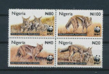 NIGERIA 2003 WWF FAUNA PROTEJATA SACALI, Nestampilat