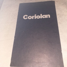 PROGRAM TEATRUL NOTTARA 1986 SPECTACOL "CORIOLAN"