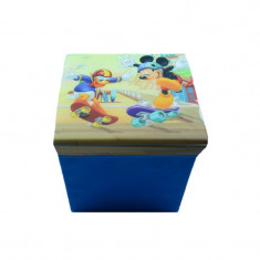 2 in 1 Cutie pentru depozitarea jucariilor si taburet Mickey Mouse Disney 402270CO , Multicolor foto