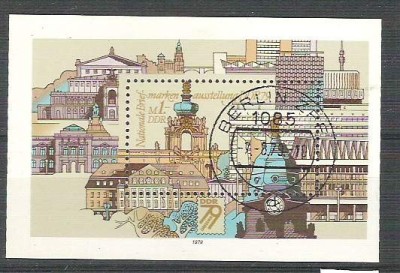 Germany DDR 1979 UPU, perf. sheet, used H.014 foto