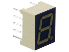 Afișaj LED 7 segmente 9,9mm roșu 1 car 21-46mcd