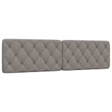 VidaXL Pernă pentru tăblie de pat, gri taupe, 200 cm, material textil