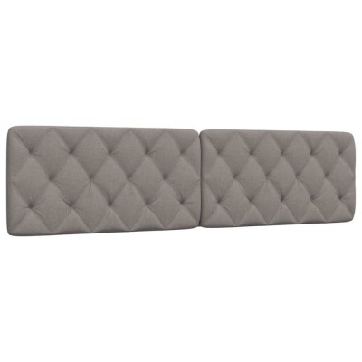 vidaXL Pernă pentru tăblie de pat, gri taupe, 200 cm, material textil 4019244 foto