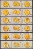 2006 Romania - Monede de aur LP 1710, serie cu 2 vignete diferite MNH, Istorie, Nestampilat