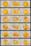 2006 Romania - Monede de aur LP 1710, serie cu 2 vignete diferite MNH, Istorie, Nestampilat