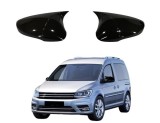 Capace Oglinzi Batman Negru Lucios VW Caddy 2015-2020, Opel Astra H 2004-2009 - Set 2 Bucati ABS
