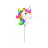 Balon Folie Mini Unicorn Curcubeu 30x40 cm
