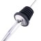 Dop cu dozator tip picurator pentru bauturi, 10.7 cm, otel si cauciuc, argintiu