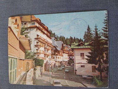 CPIB 23152 CARTE POSTALA - SINAIA. VEDERE, CIRCULATA, 1975, STAMPILA, TIMBRU, AUTOTURISM foto