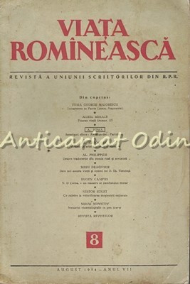 Revista Viata Romaneasca Nr.: 8/1954 - Toma George Maiorescu, Aurel Mihale