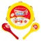 Set Instrumente Muzicale, Happyy Musicale, Tamburina și Maracas, Roșu/Galben, 3 Bucăți