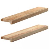 Gossi pervaz 2 buc lemn masiv de stejar netratat 80x15x2 cm