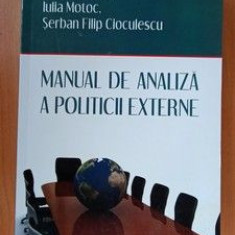 Manual de analiza a politicii externe- Iulia Motoc, S.F.Cioculescu