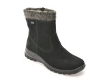 Ghete RIEKER negre, L7165, din piele intoarsa