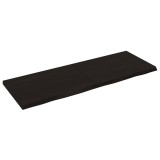 Cumpara ieftin Blat de baie, maro inchis, 140x50x(2-4) cm, lemn masiv tratat