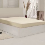 Husa saltea, Caressa Jersey, 140 x 200 cm, bumbac, crem