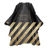 Cumpara ieftin Pelerina ROVRA pentru coafor și frizerie NEGRU GOLD