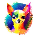 Cumpara ieftin Sticker decorativ Caine Chihuahua, Multicolor, 70 cm, 7664ST, Oem