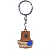 Figurina breloc 3D,Capibara Maro/Albastru,5cm