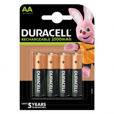 Baterie Reincarcabila DuraCell AA LR6 Acumulatori Preincarcati Ni-MH 1.2V 2500mAh Blister 4 foto