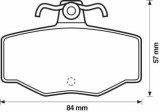 Placute frana Nissan Almera 2 (N16), Almera Tino (V10), Primera (P10), Primera (P11), Primera Hatchback (P10), Primera Hatchback (P11), Primera Trave