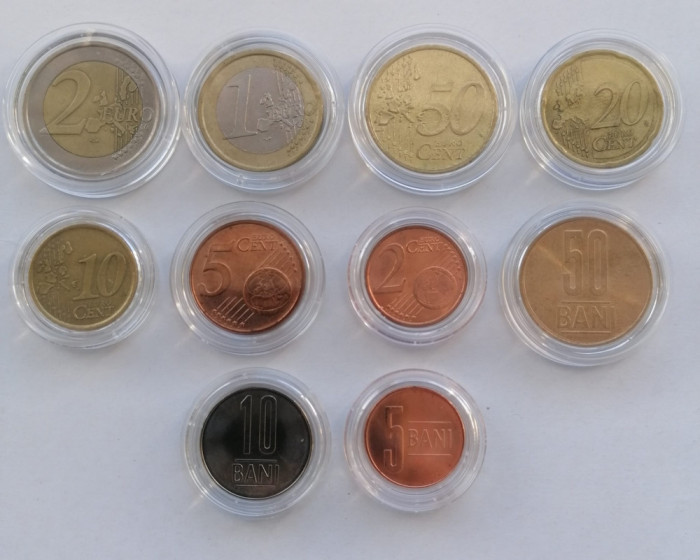 Capsule monede, transparente, 10 buc, diametru 37 mm, made in Germania