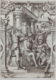 Patimile lui Hristos, Coroana de spini, dupa Holbein// gravura A. Quantin