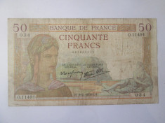 Franta 50 Francs/Franci 1939 foto