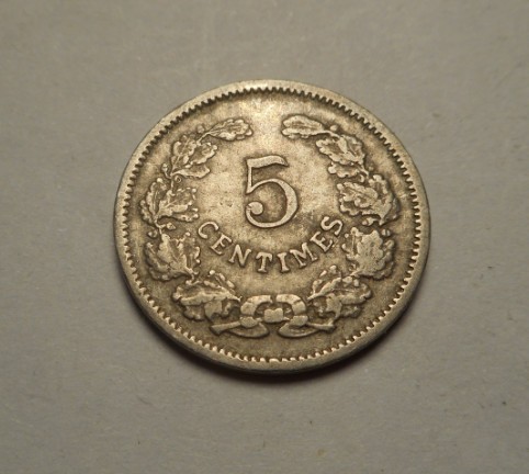 Luxemburg 5 Centimes 1901