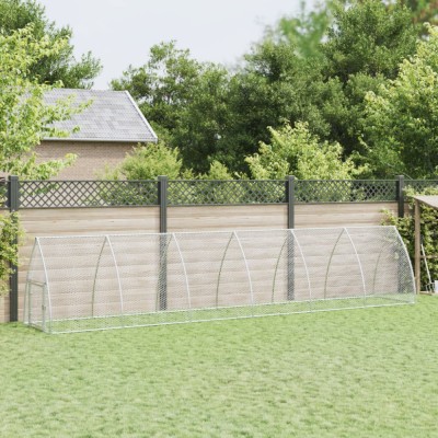 Gossi cotet pentru pasari, gri, 600x105x120 cm, otel galvanizat foto