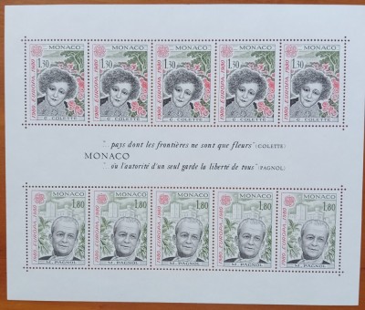 MONACO -&amp;#039;&amp;#039;EU CEPT -Coala de 5serii 9 de 2val- MNH-NESTAMP--Calitate EXTRA foto