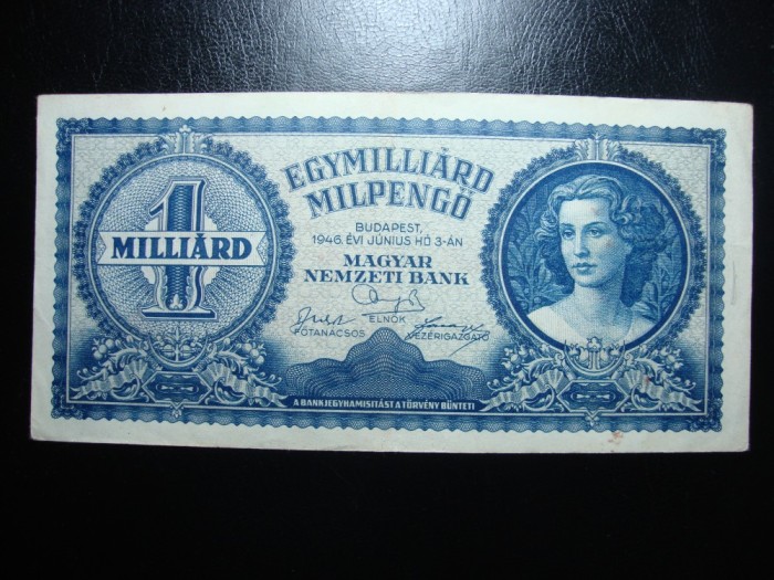 UNGARIA 1.000.000.000 PENGO 1946 SUPERBA