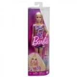 PAPUSA BARBIE FASHIONISTA CU PAR BLOND ONDULAT, BARBIE - Fashionistas