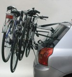 Suport Portbagaj Auto Aluminiu 3 Biciclete, Compatibil Universal, Prindere Sigura cu Curele